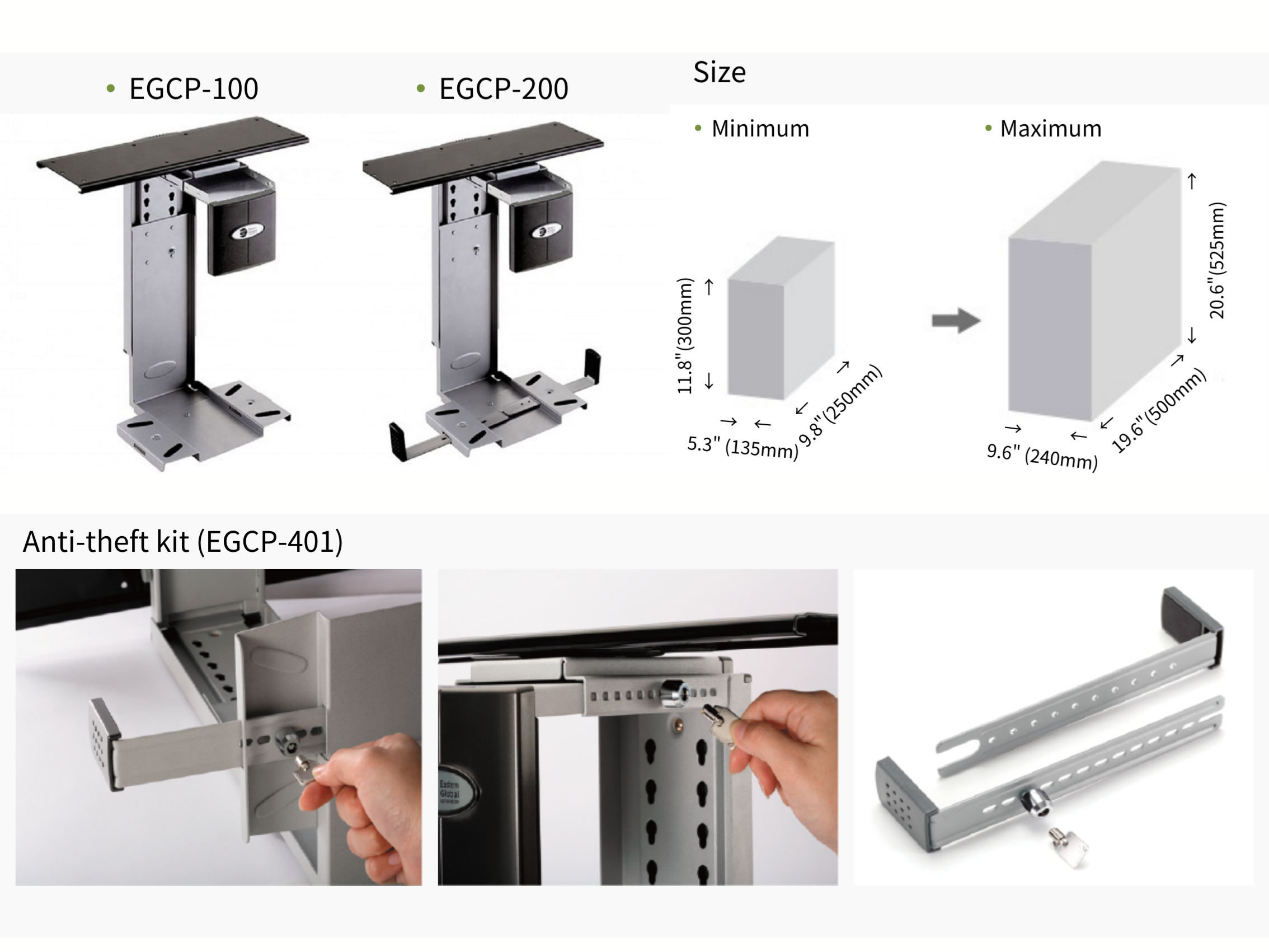 Proveedor y Fabricante de SOPORTE PARA CPU DEBAJO DEL ESCRITORIO