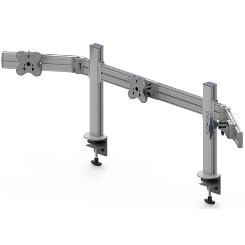Triple Monitor Arms - Clamp or Grommet Mount - Triple Monitor Arm EGTB-4513W / 4513WG